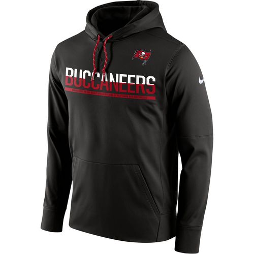 Men's Tampa Bay Buccaneers Nike Pewter Sideline Circuit Pullover Performance Hoodie - Click Image to Close